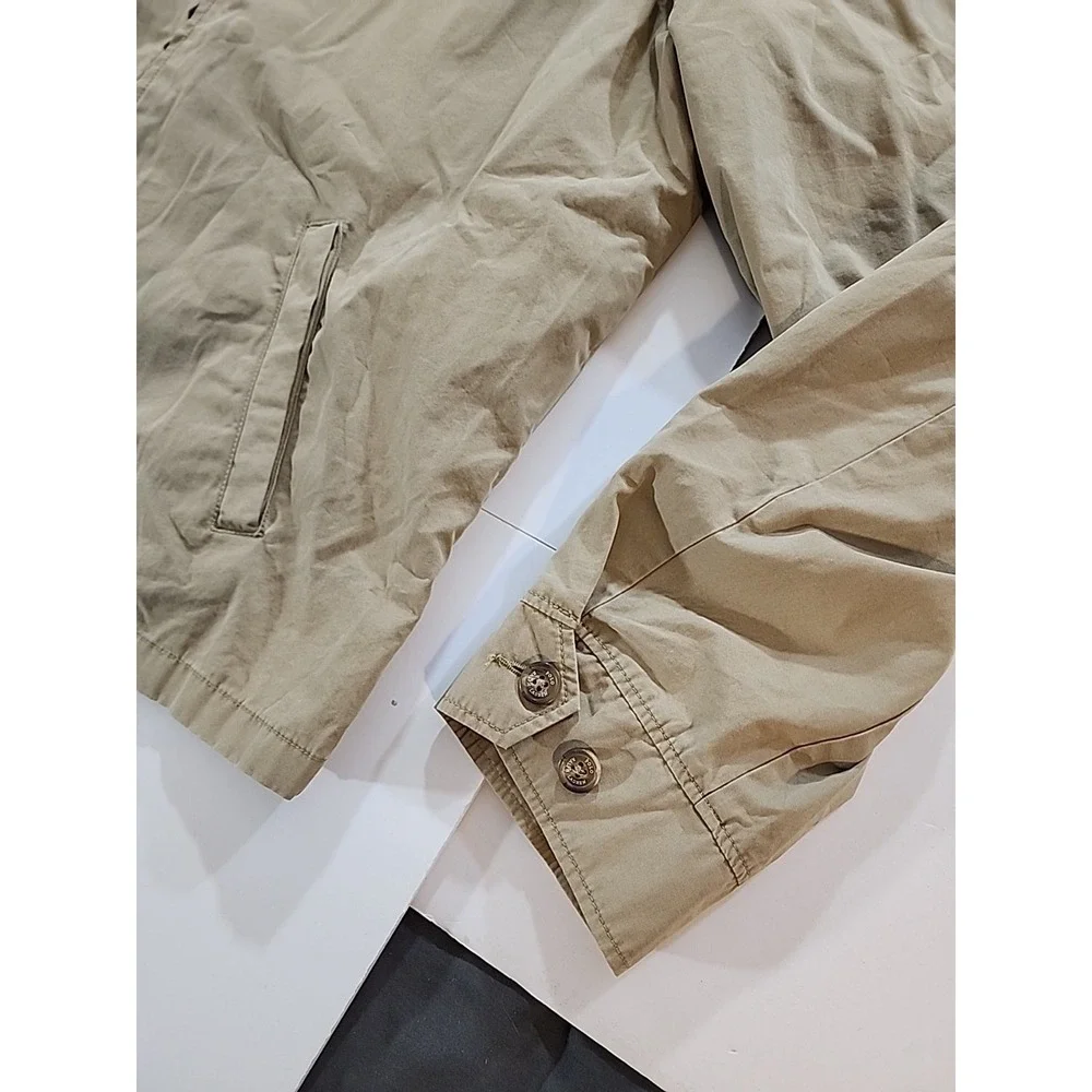 Vintage POLO RALPH LAUREN Small Pony Full Zip Bomber Jacket 90s Light Brown 2XL‎